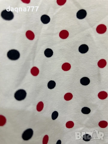 Нова!  БЯЛА БЛУЗА НА ЦВЕТНИ ТОЧКИ, снимка 5 - Тениски - 50952808
