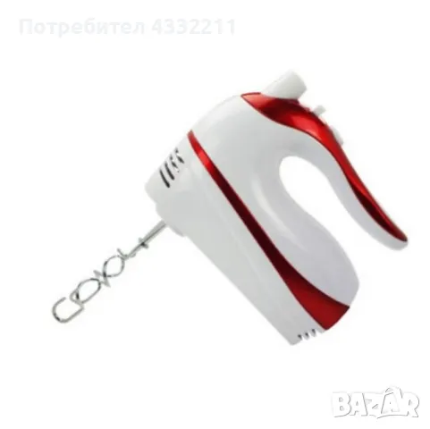 Миксер Voltz, 500W, 5 скорости и турбо бутон, бяло-червен, 2 ГОДИНИ ГАРАНЦИЯ, снимка 2 - Миксери - 48552006