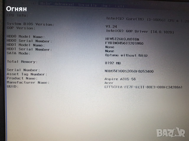 Лаптоп ACER Aspire 3 A315-56, снимка 5 - Лаптопи за дома - 53018543