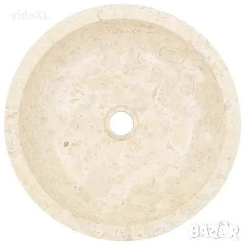 vidaXL Мивка, 40x12 см, мрамор, кремава, снимка 7 - Мивки - 56146003