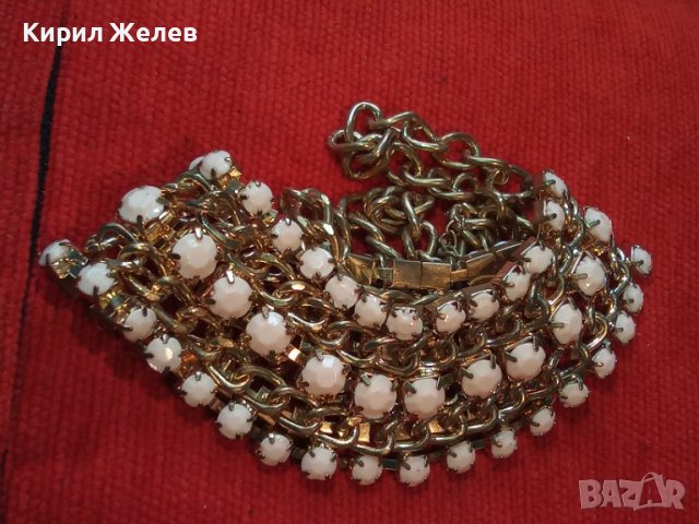 РАЗКОШНО КОЛИЕ ОГЪРЛИЦА КАМЪНИ ФАСЕТ ПОЗЛАТА 2360, снимка 11 - Колиета, медальони, синджири - 29767216