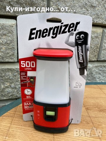 Къмпинг лампа (фенер) Energizer , 500 лумена , червен, снимка 2 - Къмпинг осветление - 41673230