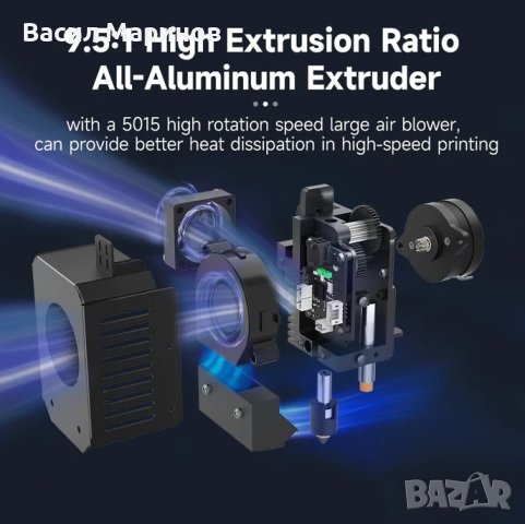 Продавам 3D Принтер Kingroon KP3S PRO V2 Klipper PLA TPU ABS и други, снимка 5 - Принтери, копири, скенери - 44214231