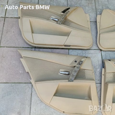Кори врати BMW E60 E61 Бежави кожени кори с амбиентно осветление и Logic 7 отвори БМВ Е60 Е61, снимка 5 - Части - 50012864