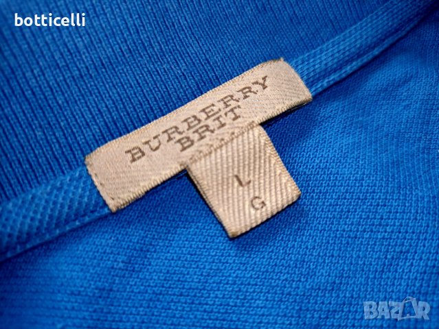 Burberry Cotton Polo Shirt Logo Men’s - L - оригинална мъжка тениска , снимка 5 - Тениски - 41191491