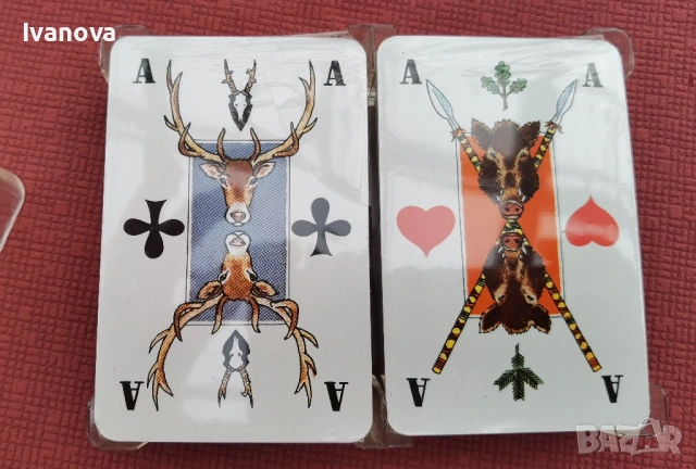 Колекционерски карти за белот, покер и др, Coeur на ловна тематика 
