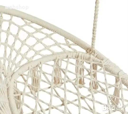 Луксозна Двойна бежова градинска люлка за двама с възглавница, снимка 6 - Градински мебели, декорация  - 48084570