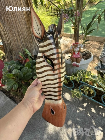 Маска за стена от дърво 50см., снимка 5 - Декорация за дома - 36867241