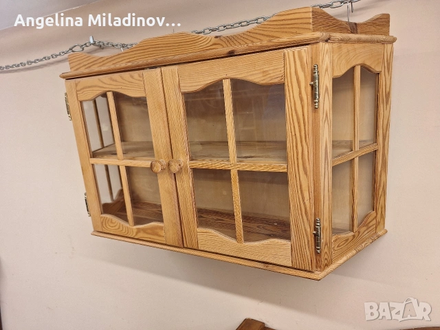 Винтидж витринка за стена , снимка 3 - Секции и витрини - 53772711