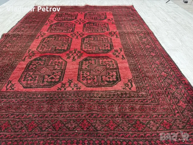 Марокански вълнен килим - 230/170 см. Д1120, снимка 3 - Килими - 56022495