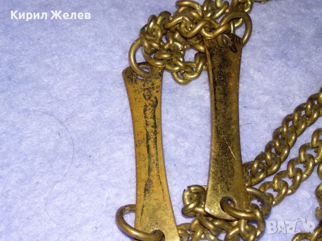 СТАРА МЕДНА с ПОЗЛАТА РЕТРО ВЕРИЖКА КЮСТЕК СИНДЖИР ЛАНЕЦ РЪЧНА ИЗРАБОТКА 17290, снимка 9 - Антикварни и старинни предмети - 41761540