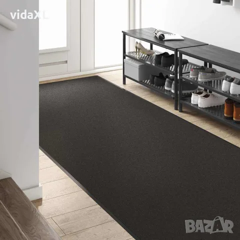vidaXL Мат за врата Черно 120 x 250 cm 100% Полиамид, снимка 3 - Изтривалки - 56147481