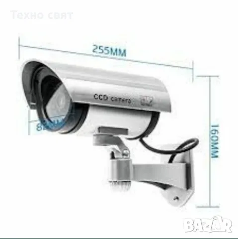 Фалшива-бутафорна охранителна камера за видеонаблюдение Dummy camera, снимка 7 - Камери - 47695365