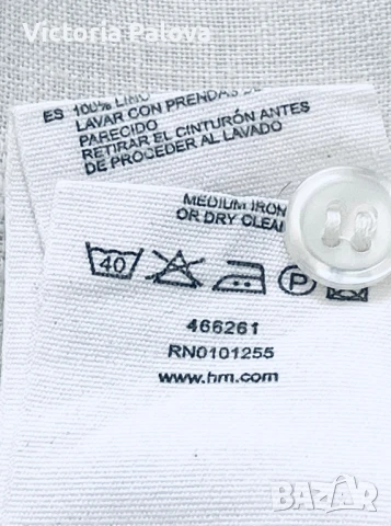 Бяла рокля/туника  H&M 100% лен, снимка 12 - Рокли - 50505257