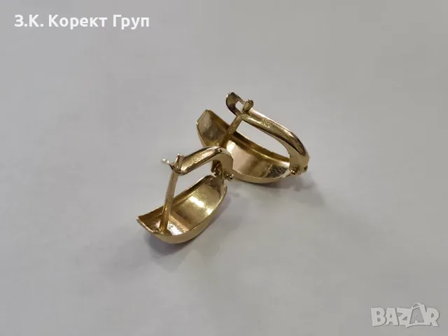 Дамски златени обеци 14К 585 / 1,63 гр., снимка 7 - Обеци - 55854284