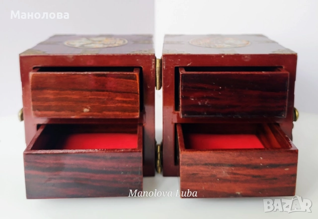 Две корейски кутии за бижута Najeonchilgi (나전칠기)., снимка 5 - Антикварни и старинни предмети - 51927955