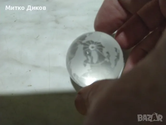 Кристална топка на земното кълбо фи 40мм, снимка 5 - Декорация за дома - 48998193