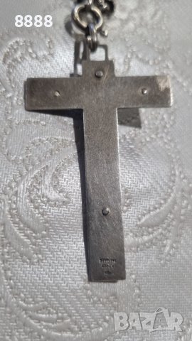 Vintage сребърен синджир с кръст Italy, снимка 7 - Колиета, медальони, синджири - 44280947