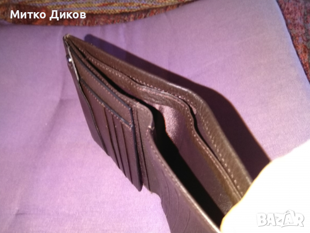 Портфейл EREDL италински телешки бокс ръчна изработка естествена кожа 125х95мм допълнително калъвче, снимка 8 - Портфейли, портмонета - 36246998