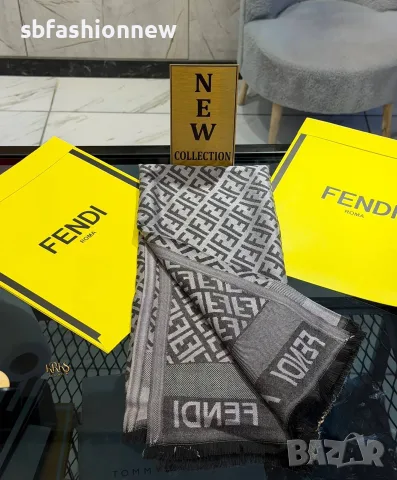 Fendi шал ✨ кашмир и коприна, снимка 11 - Шалове - 56336729