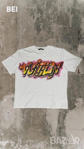 Louis Vuitton x Virgil Abloh Graffiti Logo 1990’s White T-Shirt Tee