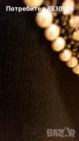 Нов топ Zara, черен с перли, размер L, снимка 6 - Потници - 42206150