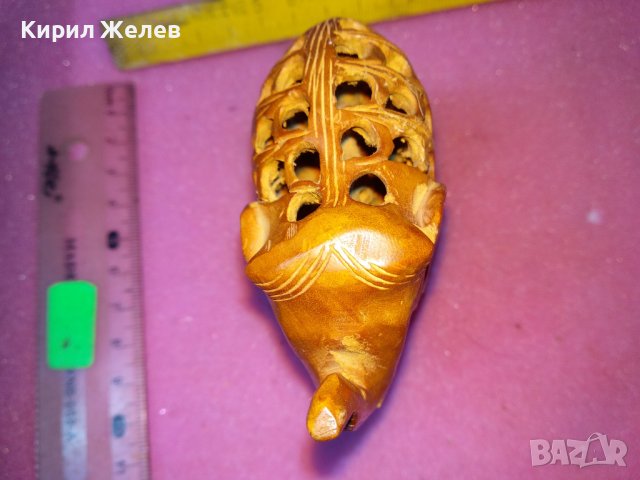 ДЪРВЕНО СЛОНЧЕ ФИНА ДЪРВОРЕЗБА МАЙСТОРСКА АЖУРНА РЪЧНА ИЗРАБОТКА ЧАЕНО ДЪРВО АЗИЯ 26567, снимка 5 - Статуетки - 44313910