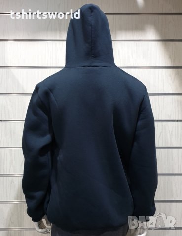 Нов мъжки суичър с качулка и джобчета, цвят антрацит, снимка 3 - Суичъри - 34732128