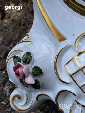 немски порцеланов часовник Mercedes аларма  27/1, снимка 8 - Декорация за дома - 51392221