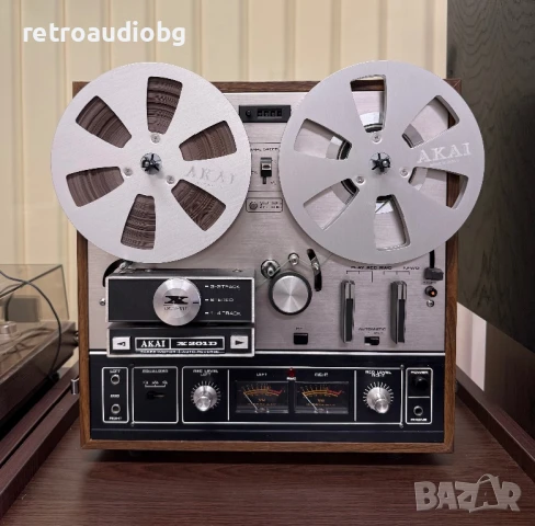 🔊Колекционерски ретро ролков триглав магнетофон AKAI X-201D - магазинно състояние🔊
