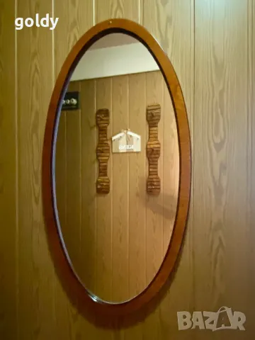 Огледало елипса с дървена рамка , снимка 2 - Декорация за дома - 48914884