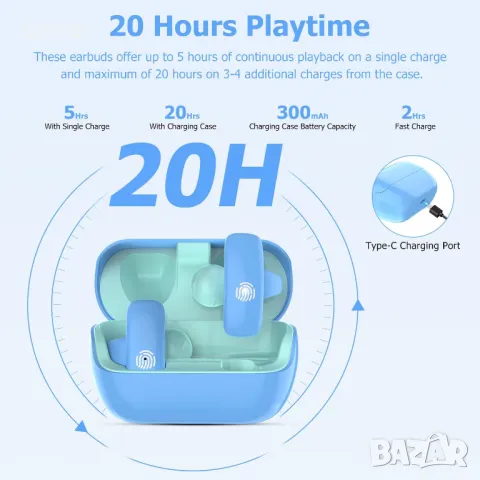 Детски безжични слушалки Giveet, Open Ear за тийнейджъри, деца (сини, розови), снимка 7 - Безжични слушалки - 47319767