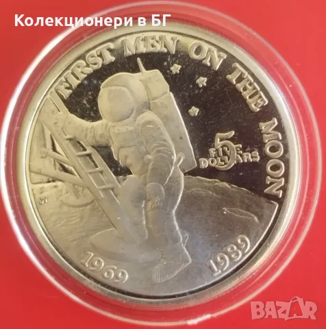 5 ДОЛАРА 1989 ГОДИНА - МАРШАЛОВИ ОСТРОВИ, снимка 2 - Нумизматика и бонистика - 56138677