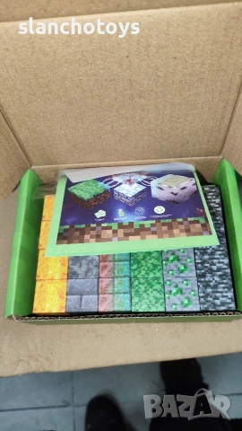 Комплект магнитни кубчета Minecraft, магнитни тухлички, минерален парк, 200,100,50бр., снимка 6 - Конструктори - 53090654
