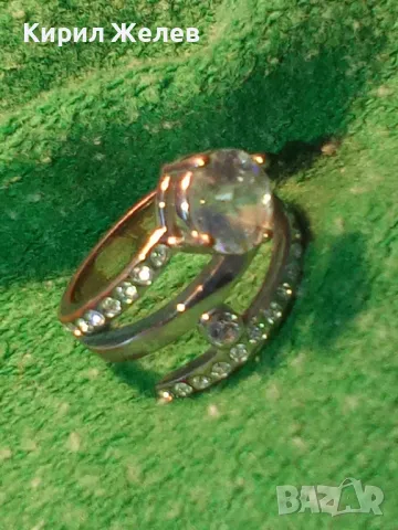 КРАСИВ ПОСРЕБРЕН МЕДЕН ПРЪСТЕН с ИСКРЯЩИ ЮВЕЛИРНО ФАСЕТИРАНИ ЦИРКОНИ 44389, снимка 12 - Пръстени - 46510138