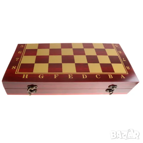 Луксозна Дъска за шах, дъска за табла, голяма, дървена шахматна дъска за табла и дама, Шахмат, Игра, снимка 3 - Шах и табла - 48169328