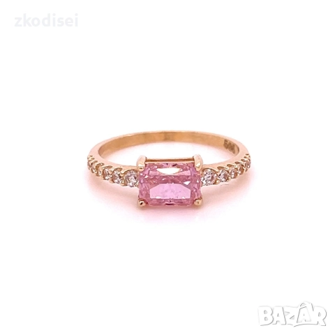 Златен дамски пръстен 2,17гр. размер:55 14кр. проба:585 модел:34538-1