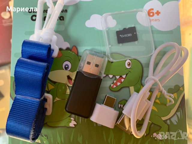 GREENKINDER Детска камера 2.0” екран с двоен обектив 64BG / Вградени игри, снимка 14 - Други - 52051427