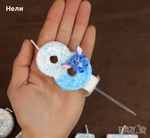 Свещички за торта на Стич, снимка 5 - Други - 50444187