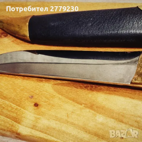 Ловен масивен нож, с дръжка от биволски рог Нов!, снимка 16 - Ножове - 49911772