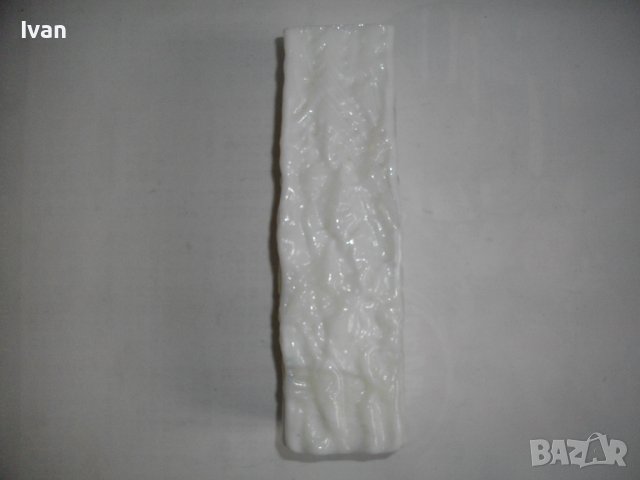 Ваза Стъкло Мурано Цветно-20см Височина-Квадратна 6х6 см-Нова, снимка 3 - Вази - 39814422