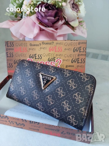 Кафяво портмоне Guess КОДSG438, снимка 2 - Портфейли, портмонета - 37541990