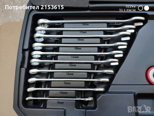 Teng tools тенг гидория 1/4 , 3/8 , 1/2 98 части вложки ключове битове комплект хром ванадий, снимка 7 - Куфари с инструменти - 48557064