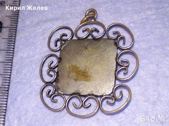 СТАРИНЕН ПОСРЕБРЕН ЕМАЙЛИРАН БРОНЗОВ ФИЛИГРАНЕН РЕТРО МЕДАЛЬОН МАЙСТОРСКА РЪЧНА ИЗРАБОТКА 38683, снимка 9 - Антикварни и старинни предмети - 41622830