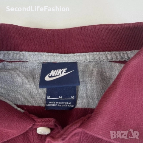 Винтидж тениска Nike Golf Polo на райета, размер M спортен стил, снимка 3 - Тениски - 52459870