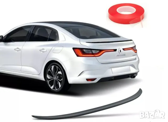 Лип спойлер заден черен пиано лак подходящ за Renault Megane 4 IV BFB sedan (2015-2024)