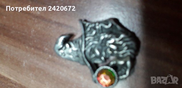 Сребърен магьосник  с кристална топка, снимка 2 - Други ценни предмети - 39560991