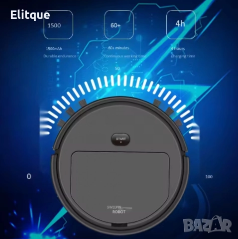 Интелигентна прахосмукачка робот 3в1 две четки и моп за почистване на домакинство, снимка 5 - Друга електроника - 52684569