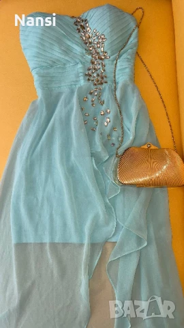 Уникална рокля с красиви камъни, снимка 15 - Рокли - 50956256