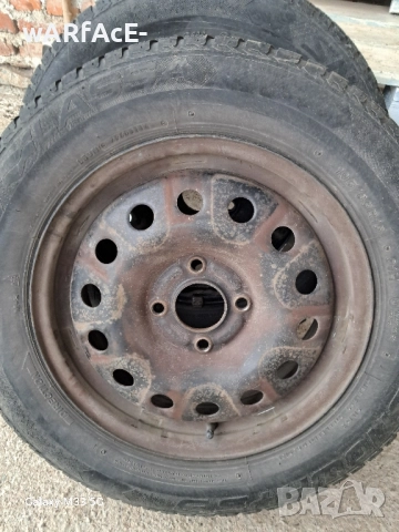 Продавам 2 железни джанти с гуми 4x108 63.4мм за форд, снимка 3 - Гуми и джанти - 52363914